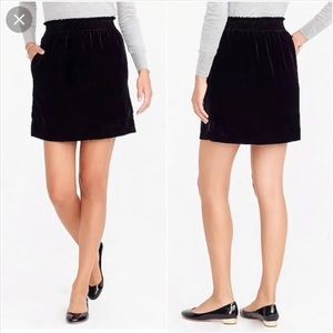 J. Crew Velvet Sidewalk Mini Skirt